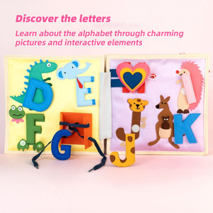 หนังสือผ้าสักหลาดแบบเงียบเล่<span class=keywords><strong>ม</strong></span>แรกของเล่นเพื่อการศึกษาแบบ<span class=keywords><strong>ม</strong></span>อนเตสซอรี่ทำด้วย<span class=keywords><strong>ม</strong></span>ือสำหรับเด็กปฐ<span class=keywords><strong>ม</strong></span>วัย - Product Image 2