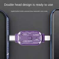 Boîtier d'ingénierie double port Lanrui V587 avec récupération DFU en un clic, entrée automatique et réinitialisation à une touche pour la réparation de téléphones mobiles iOS/Android