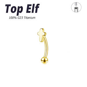 G23 ASTM F136 Titane Piercing Banane Sourcils Anneau Barbell Courbé Daith Helix Rook Boucle d'oreille Cartilage Tragus Body Jewelry - Product Image 6