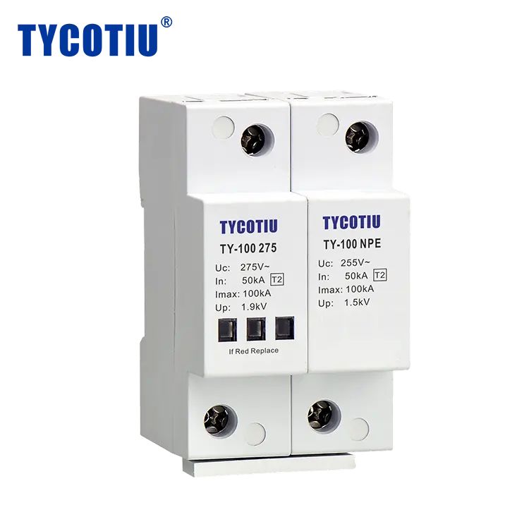 TYCOTIU TY-100 275 1+1 surge protector device 100ka Surge Protective Device T2 spd lightning protector thunder protection