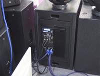 Système de sonorisation actif VANT LV502 Mini Line Array 120W, colonne sonore extérieure avec haut-parleurs de 5 pouces - contreplaqué noir