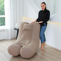 Fauteuil gonflable floqué individuel, chaise longue gonflable portable avec appui-tête pour le camping, l'extérieur, la plage et la pelouse