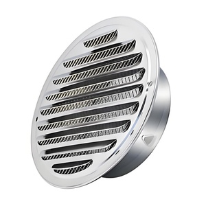 Rejilla de Ventilación Redonda Moderna de Acero de 150 mm para Extracción de Aire, Montaje en Pared, para Uso Exterior - Product Image 1