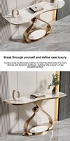 Console murale longue et étroite multifonctionnelle en quartz, style moderne et minimaliste, pour entrée et couloir, au design luxueux et discret