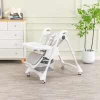 Chaise haute pliable multifonctionnelle pour bébé Clafbebe, en plastique, avec ceinture de sécurité à 5 points, hauteur réglable, chaise d'alimentation pour bébé