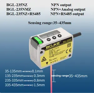 Sensore di spostamento laser sensore di misurazione della distanza laser fotoelettrico sensore di posizione di spostamento rs485 con uscita analogica