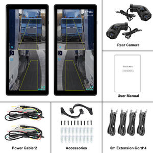 Monitor de Cámara de Reversa con <span class=keywords><strong>Señal</strong></span> Digital Podofo de 10.36'' con Cable, IPS, IP68, Visión Nocturna, BSD + 4 Cámaras para Camiones, Autobuses, RV, ODM - Product Image 6