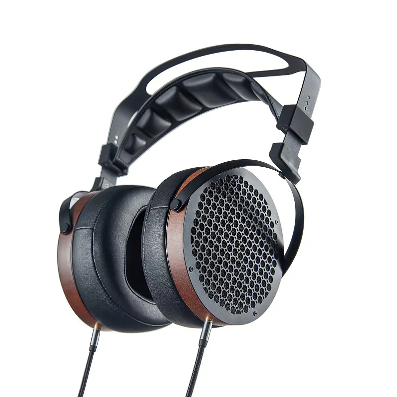 OEM Professional Studio Isodynamic Monitor Planar Magnetic Headphones On Ear Audiophile Wood Headphones for DJ