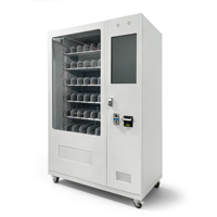 Máquina Expendedora con Descongelación Automática, Dispensador de Bebidas y Snacks Refrigerados sin Hielo con Evaporador Autolimpiante