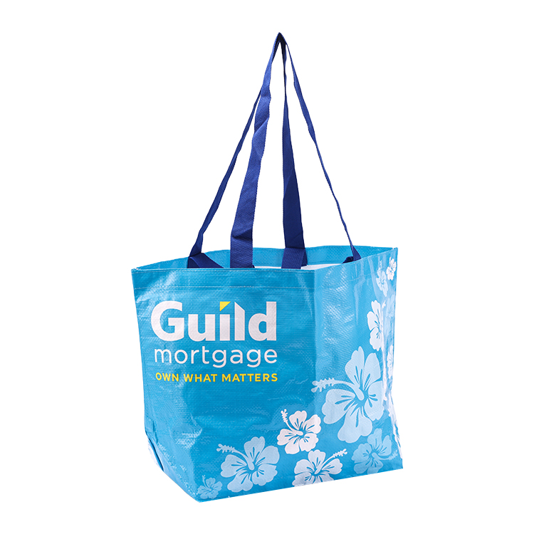 Custom Extra Large Tote Shopping Bag Multi-Color PP Woven Laminated Tote Bag with Personalized Logo Printed