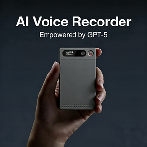 Perekam suara pintar AI dengan GPT & transkripsi Real-Time baterai 60 jam, enkripsi aman untuk pertemuan bisnis & kuliah - Product Image 1
