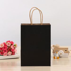 Wholesale Full Logo Printed Shopping Bag Handle Brown and White Kraft Paper Bags With Customized Brand - Product Image 3