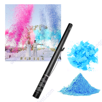 Machine à Effets de Scène à Bouton Poussoir TNT Fumée Feux d'Artifice, Lanceur de Fête, Canon de Poudre Confetti pour Baby Shower ou Révélation du Sexe