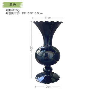 Originale Yiwu fabbrica all'ingrosso a buon mercato <span class=keywords><strong>di</strong></span> <span class=keywords><strong>cristallo</strong></span> <span class=keywords><strong>di</strong></span> colore nero grande <span class=keywords><strong>vaso</strong></span> <span class=keywords><strong>di</strong></span> <span class=keywords><strong>fiori</strong></span> <span class=keywords><strong>di</strong></span> vetro alla rinfusa - Product Image 5