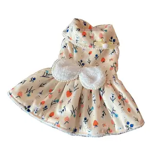 Wholesale Floral Cute Pet Dress All Season Summer Custom Small Pet Dog Vest Clothes for Medium Small Dogs