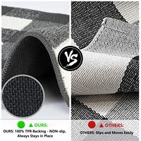 Tapis d'entrée antidérapant à carreaux pour intérieur, lavable, en polypropylène absorbant, tapis de sol touffeté