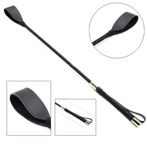 Bondage Slim Leather Riding Crop Horse Whip pony Spanking Knout BDSM Lash Fetish Flogger Producto sexual para parejas Mujeres