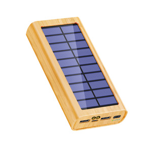 Tendance Extérieur Mobile Led Light Friendly Pd Portable 10000mah En Bois Powerbank 30000mah <span class=keywords><strong>Eco</strong></span> 20000mah Bambou Solaire <span class=keywords><strong>Power</strong></span> Bank - Product Image 5