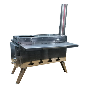USA Hot Sale Stainless Steel Wood Camping <b>Stove</b> Portable Tent <b>Stove</b> with Bbq Grill - Product Image 4