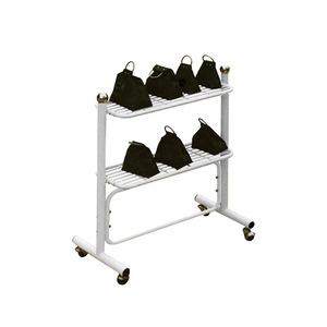 Soporte para sacos de arena Jinyu, 63x62x65cm, estructura de acero con ruedas para equipo de rehabilitación física - Product Image 1