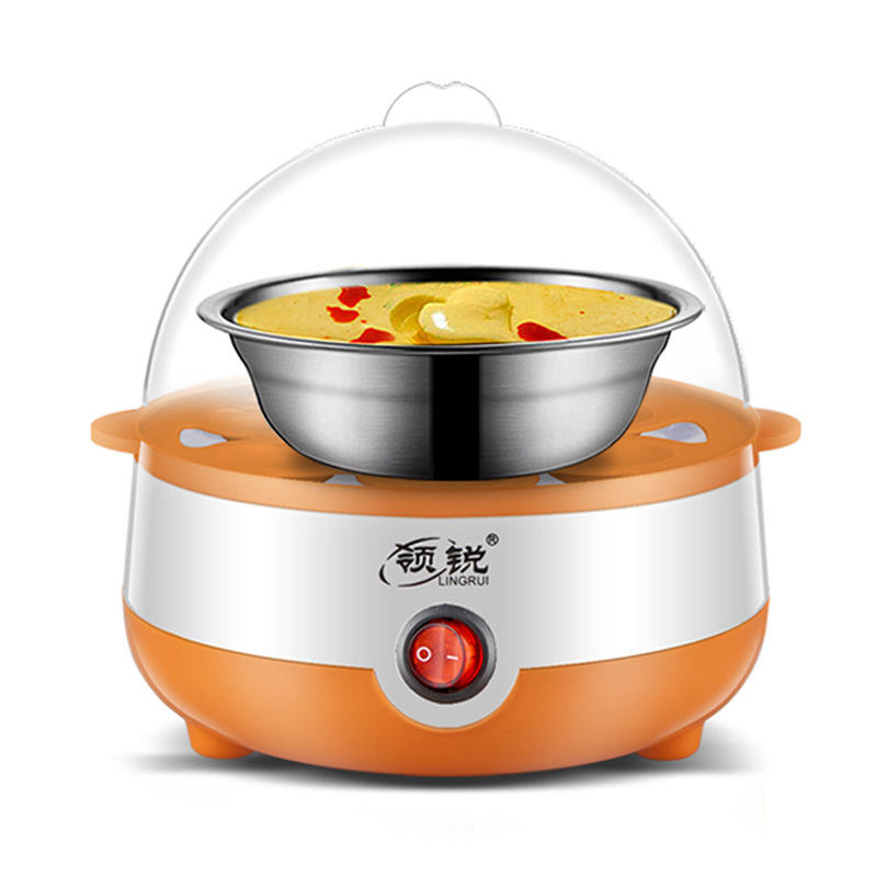 ชามนึ่งชั้นเดียวสีส้ม