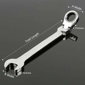 6/7/8/9/10mm clé à cliquet à tête flexible 180 degrés engrenage Double ouverture clé dynamométrique maison réparation automatique <span class=keywords><strong>outil</strong></span> à main Portable nouveau - Product Image 6