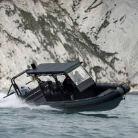 Bateau semi-rigide gonflable en Hypalon Orca de 8,6 m avec coque en aluminium pour les opérations de sauvetage en mer, les interventions incendie et les interventions d'urgence