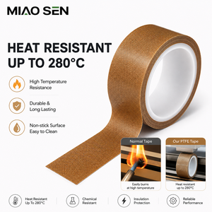 Heat Resistant Antistatic Silicone PTFE Insulation <strong>Tape</strong> 0.18mm Bag Sealing <strong>Laminating</strong> Film for Heat Press Machine Use - Product Image 2