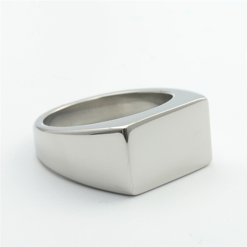 10mm wide silver glossy finish (US size)