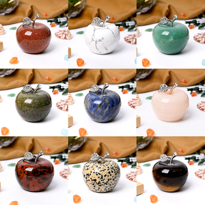 Ornement Pomme en Cristal Sculptée en Pierre Précieuse pour la Veille de Noël, Vente Directe Usine, Décoration de Bureau de Noël - Product Image 2