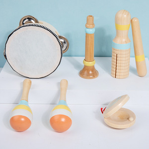 Juego de Instrumentos Musicales Montessori para Educación Temprana Infantil: Sonajero, Tambor y Campana para Actuaciones Musicales de Juguete - Product Image 5