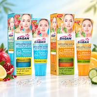 Gommage exfoliant au concombre et à la vitamine C DAQAN 30 Second, gel transparent pour le visage avec perles exfoliantes fines, 100g