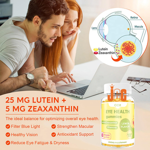 Suplemento sanitario Suplemento para los ojos Vitaminas saludables para niños Personas mayores Soporte antioxidante Luteína Zeaxantina Gomitas - Product Image 2
