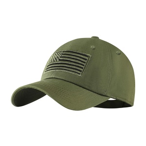 Casquette de baseball vintage en coton sergé avec logo brodé personnalisé, drapeau américain, pour le cyclisme et la pêche, sports de plein air - Product Image 1