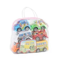 6 pz modello tirare indietro auto giocattoli veicolo Mobile camion dei pompieri modello Taxi bambino Mini auto ragazzo giocattoli regalo diecast giocattolo per i bambini