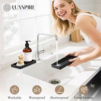 Plateau carré en silicone personnalisé avec logo, étanche, pour évier, organisateur de comptoir pour salle de bain, cuisine, rangement domestique, événementiel, souvenir