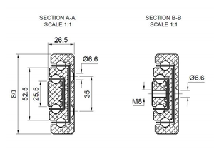 C Rollon Heavy Duty telescopico Slider guida in acciaio ad alto carico 28mm di larghezza 13mm di spessore Custom a due vie Slider Load1500Kg, - Product Image 5