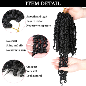 Mira Wholesale Nouvelle Collection Cheveux à Tresser au Crochet Pré-bouclés Pré-torsadés <span class=keywords><strong>Passion</strong></span> Twist Extensions de Cheveux Bouclés de Haute Qualité - Product Image 6