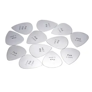 Alice AP-12S 12 Stück/Pack 0,3 mm Edelstahl Metall Gitarrenfänger Plectrum