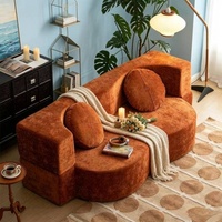 Großhandel Teddy-Samt Komprimiertes Sofa mit Hochelastischem Schwamm, Chinesische Fabrik-Couch für Großmengenvertrieb