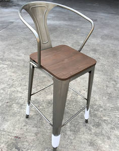 Chine fabricant vendre <span class=keywords><strong>pas</strong></span> <span class=keywords><strong>cher</strong></span> Elm bois siège en métal vintage <span class=keywords><strong>bar</strong></span> chaises tabourets <span class=keywords><strong>avec</strong></span> <span class=keywords><strong>accoudoir</strong></span> et dossier - Product Image 4