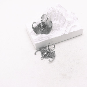 yunnique Bat Drop <b>Earrings</b> Titanium Steel Unisex Party Animal Design <b>Earrings</b> - Product Image 3