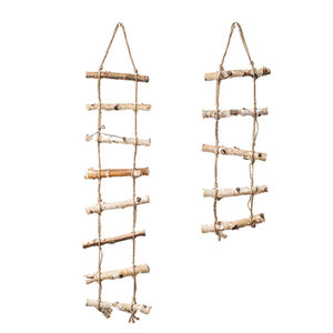 Cuerda de cáñamo Retro, abedul blanco, <span class=keywords><strong>escalera</strong></span> pequeña, decoración de pared para casa de invitados, fondo colgante, decoración de pared - Product Image 5