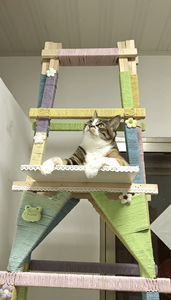 ベッド付き多層キャットタワー - 家族の遊びと休息のためのオールインワンキャットツリーラック - Product Image 4