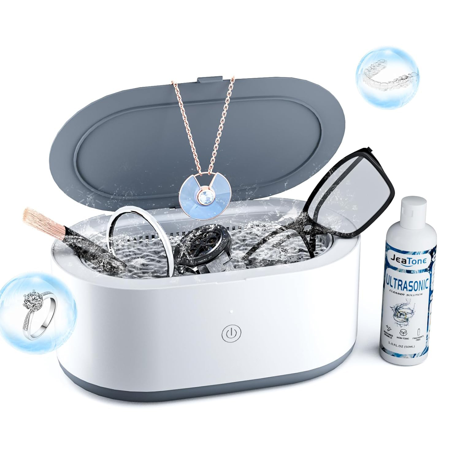 Best Selling 46kHz Earrings Cleaner Ultrasonic Cleaning Machine Glasses Clean Wash Machine Ultra Sonic Retainers Cleaner