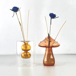 Produits tendance pour la maison, nouveaux arrivages <span class=keywords><strong>2023</strong></span>, nouveauté, <span class=keywords><strong>parfum</strong></span>, bouton de fleur unique, vase en verre en forme de champignon pour la décoration - Product Image 1