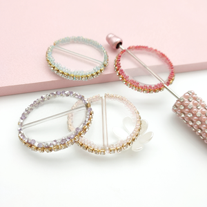 Perle unie transparente de qualité 34 mm avec base brillante pour la fixation de breloques avec strass sur les bords, pour stylo perlé DIY, chaîne de téléphone, et personnalisation DIY - Product Image 3