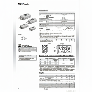 MSQ10R แบบจำลองโต๊ะหมุนนิวเมติก SMC - Product Image 1