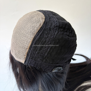 Miễn Phí Phần Glueless 100% Remy Tóc Con Người Tóc Giả Da Thật Với Vô Hình Knots Straight Đen Dài Tóc Giả Cho Phụ Nữ 20Inch - Product Image 4