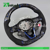Volant de course personnalisé en fibre de carbone forgée bleue pour Volkswagen Golf MK8 R GTI Touareg Jetta Tiguan 2019-2025 - Accessoires de course